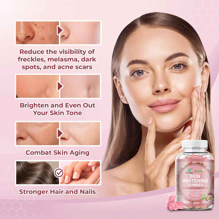 SKIN WHITENING GUMMIES WITH GLUTATHIONE + COLLAGEN + BIOTIN