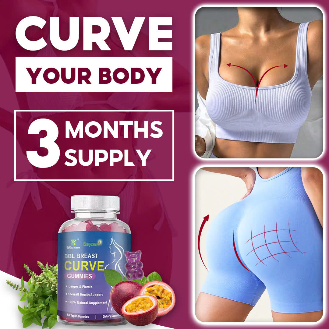 BBL Breast Curve Gummies for Butt and Breast Enlargement