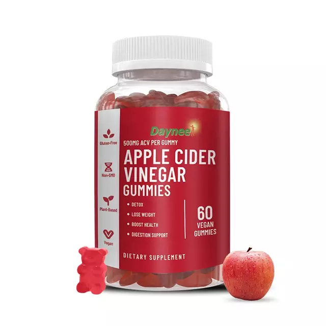 CG4 - Apple Cider Vinegar Gummies (500mg) | Dietary Supplement for Detox, Weight Loss, Cholesterol, and Energy