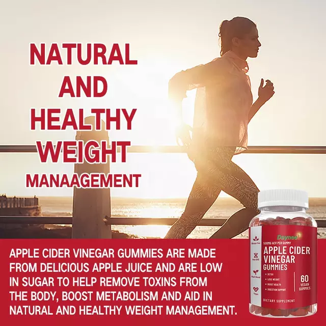 CG4 - Apple Cider Vinegar Gummies (500mg) | Dietary Supplement for Detox, Weight Loss, Cholesterol, and Energy