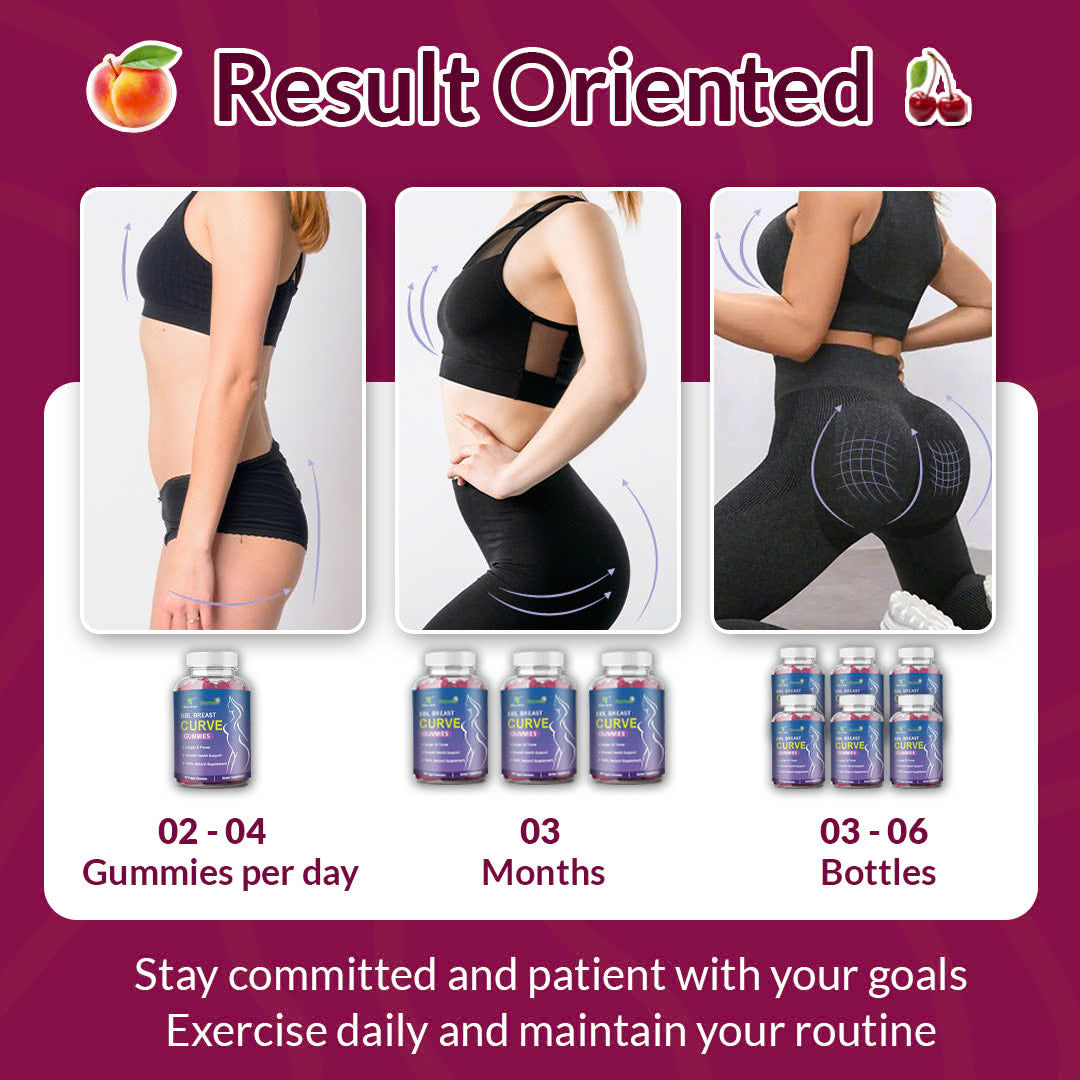 BBL Breast Curve Gummies for Butt and Breast Enlargement
