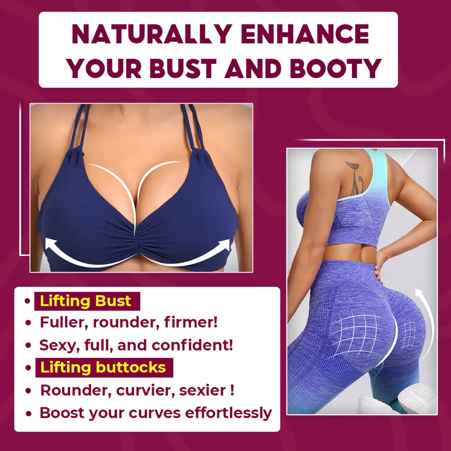 BBL Breast Curve Gummies for Butt and Breast Enlargement