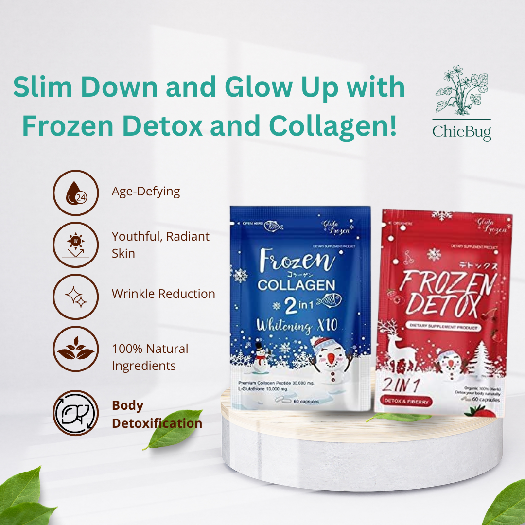 Double pack : Frozen Detox + Frozen Collagen Whitening x10 Glutathione