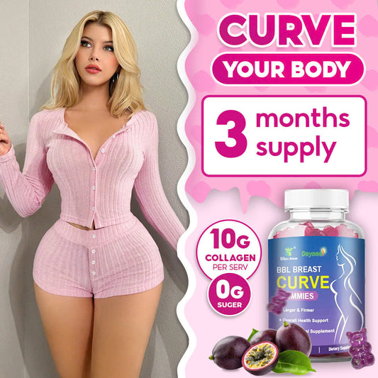 BBL Breast Curve Gummies | Supplement for Butt and Breast Enlargement, Overall Health Support, and Hormonal Balance