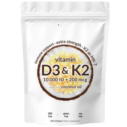 Vitamin D3 K2 Supplement Softgels