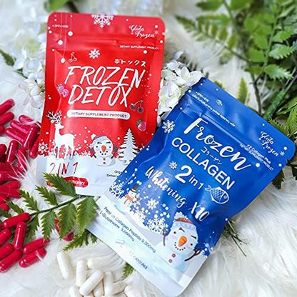 Double pack : Frozen Detox + Frozen Collagen Whitening x10 Glutathione