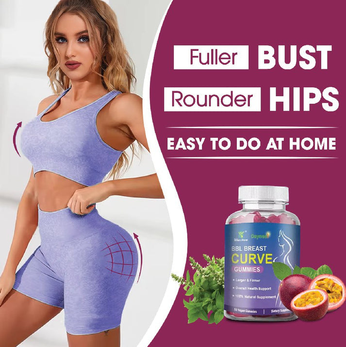 BBL Breast Curve Gummies for Butt and Breast Enlargement
