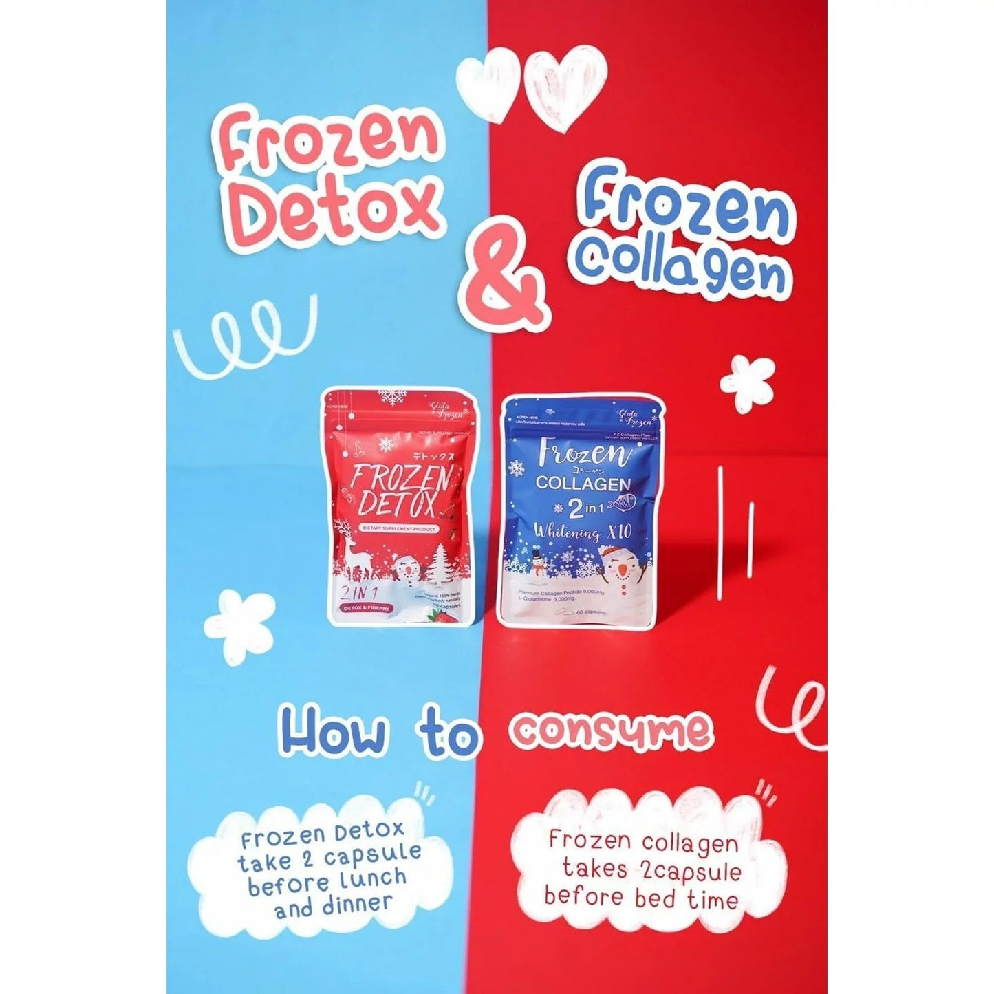 Ultimate Glow Set: Frozen Detox & Collagen Whitening x10 Glutathione