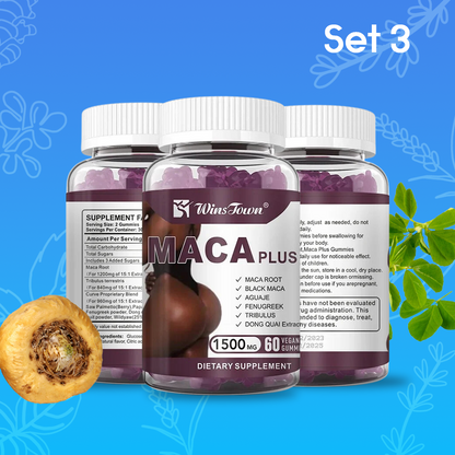 Maca Plus Gummies (3000mg) | Dietary Supplement for Hips Enlargement, Butt Enhancement, and Hormonal Balance