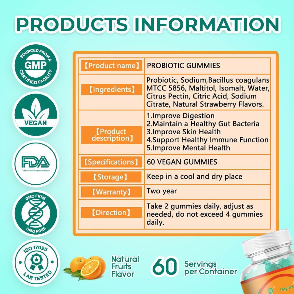 Probiotic Gummies | Supplement for Gut Health Digestion Immunity