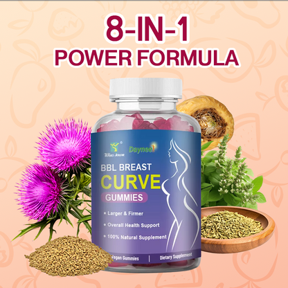 BBL Breast Curve Gummies | Supplement for Butt and Breast Enlargement, Hormonal Balance