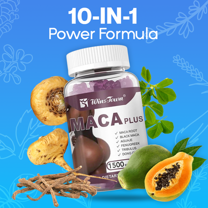 Maca Plus Gummies (3000mg) | Dietary Supplement for Hips Enlargement, Butt Enhancement, and Hormonal Balance