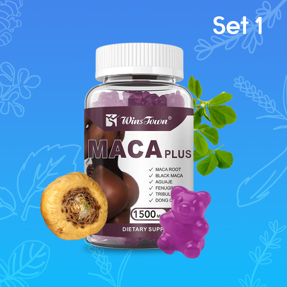 Maca Plus Gummies (3000mg) | Dietary Supplement for Hips Enlargement, Butt Enhancement, and Hormonal Balance