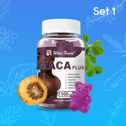 Maca Plus Gummies (3000mg) | Dietary Supplement for Hips Enlargement, Butt Enhancement, and Hormonal Balance