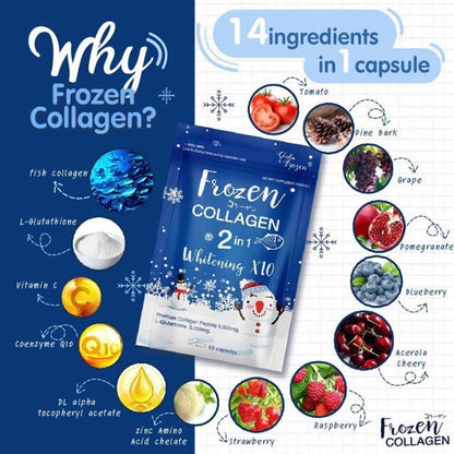 Double pack : Frozen Detox + Frozen Collagen Whitening x10 Glutathione