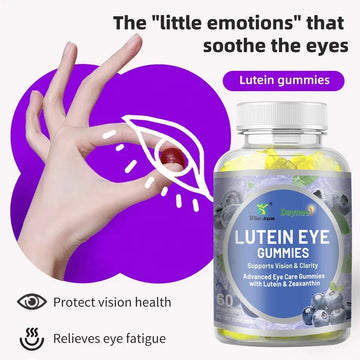 Lutein Eye Gummies with Zeaxanthin | Dietary Supplement for Cataracts, AMD, Night Vision, and Eye Care