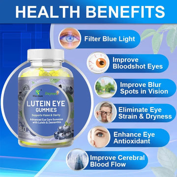 Lutein Eye Gummies™ with Zeaxanthin | Dietary Supplement for Cataracts, AMD, Night Vision, and Eye Care (Copy)