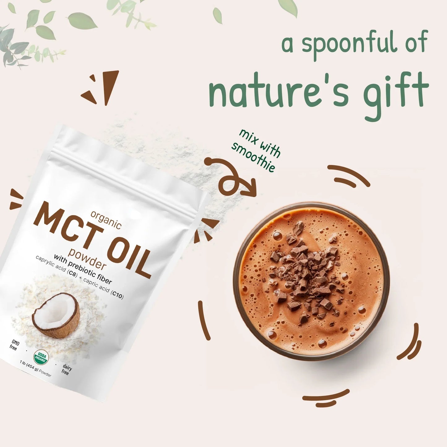 Organic MCT Oil Powder 1 Pound