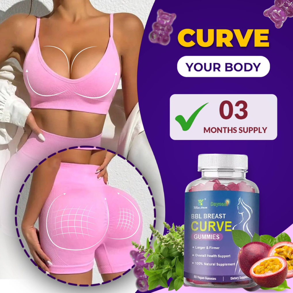 BBL Breast Curve Gummies | Butt and Breast Enlargement, Overall Health Support
