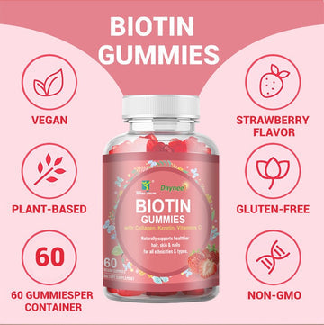 Biotin Gummies - Stronger Hair, Glowing Skin, Healthier Nails – All in One Gummy